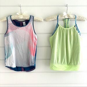 Ivivva By Lululemon Tank Top Double Dutch & Happy Livin Tank Top Lot Size 8